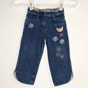 ✨3/$15 Deux Par Deux floral embroidered jeans 3